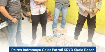 Polres Indramayu Gelar Patroli Skala Besar KRYD, Sita Ratusan Botol Miras dari Dua Kecamatan