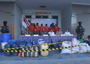 Operasi Laut TNI AL Berhasil Cegah Penyelundupan Komoditas Bernilai Tinggi di Perbatasan RI–PNG