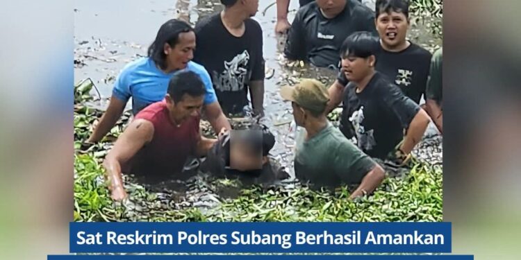 Dramatis, Dua Pelaku Curanmor di Subang Ditangkap Usai Kabur dan Bersembunyi di Rawa-Rawa