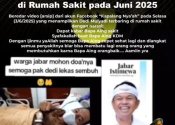 {HOAX} Dedi Mulyadi Dirawat di Rumah Sakit pada Juni 2025