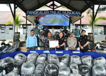 81 Koli Ballpress Ilegal dari Tawau Digagalkan TNI AL di Nunukan