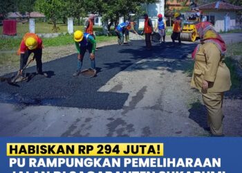 Pemeliharaan Jalan di Wilayah Sagaranten Tuntas, Dinas PU Fokus ke Penanganan Longsor Ciguyang