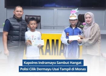Usai Tampil di Monas, Polisi Cilik Indramayu Disambut Meriah