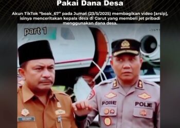 [Hoax) Kades di Garut Beli Jet Pribadi Pakai Dana Desa