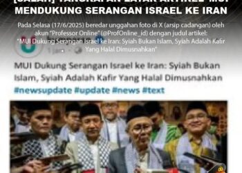 Cek Fakta: Klaim MUI Dukung Israel Ternyata Tidak Benar