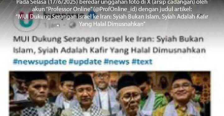 Cek Fakta: Klaim MUI Dukung Israel Ternyata Tidak Benar