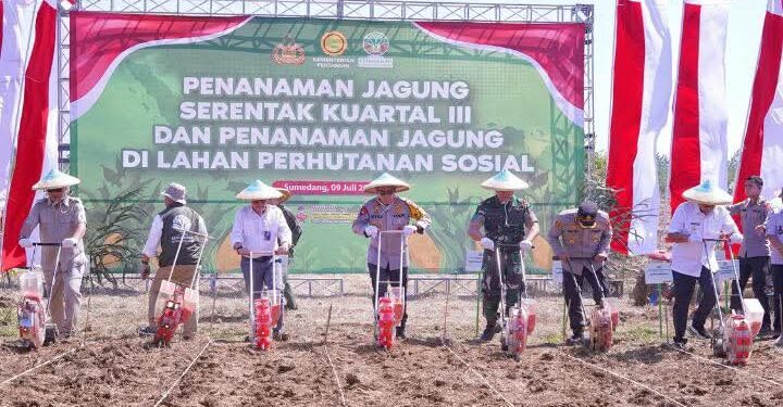 Irjen Pol. Rudi Setiawan Tanam Jagung Serentak di 23 Polres, Gandeng TNI dan Bulog Dukung Ketahanan Pangan