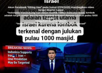 [HOAKS] Lombok Disebut Jadi Target Israel Karena Dukung Iran, Ini Faktanya