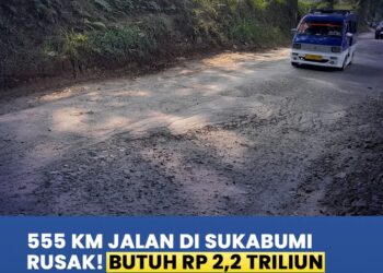 39 Persen Jalan Kabupaten Sukabumi Rusak, DPU Butuh Rp 2,2 Triliun untuk Perbaikan