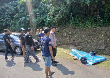 Kecelakaan di Puncak Darma Sukabumi, Honda Beat Masuk Sungai, 1 Orang Tewas