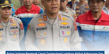 Kapolres Subang Pimpin Penanganan Ledakan Gas di PT Pertamina EP, Dua Korban Luka Bakar