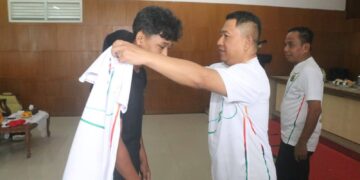 Lepas Kontingen Popda dan Peparpeda, Wabup Tekankan Sportivitas dan Jaga Nama Baik Daerah