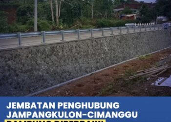 Dinas PU Tuntaskan Perbaikan Jembatan Ciseureuh di Kecamatan Cimanggu