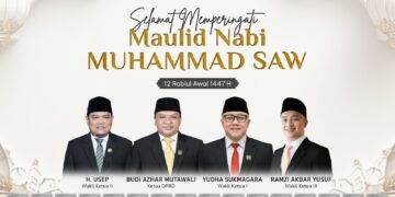 DPRD Kabupaten Sukabumi mengucapkan selamat memperingati Maulid Nabi Muhammad SAW, 12 Rabiul Awal 1447 H.