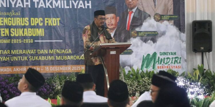 Pelantikan FKDT, Bupati Minta Peningkatan Prestasi dan Penguatan Sinergi dengan Pemkab Sukabumi