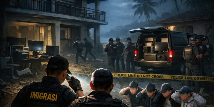 Puluhan WNA Diduga Terlibat Kejahatan Siber Lolos Saat Penggerebekan di Cimaja, Sukabumi