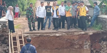 DPU Kabupaten Sukabumi Percepat Pembangunan Jembatan Linggamanik yang Ambruk