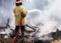 Damkarmat Kabupaten Sukabumi Tangani Kebakaran Rumah Tinggal di Sagaranten