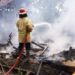 Damkarmat Kabupaten Sukabumi Tangani Kebakaran Rumah Tinggal di Sagaranten