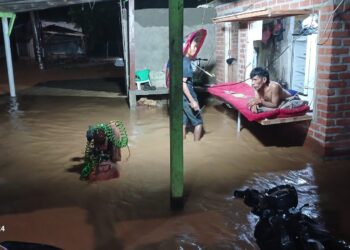 Curah Hujan Tinggi & Pendangkalan Parah Sungai Cimarinjung: Air Meluap Rendam Jalan Provinsi dan Sawah Siap Panen
