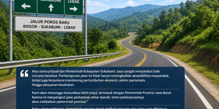 Dinas PU Sukabumi Sambut Positif Rencana Jalur Poros Bogor–Sukabumi–Lebak