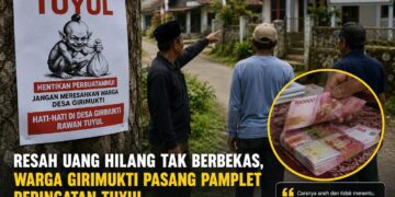 Geger! Uang Warga Girimukti Sukabumi Raib Misterius, Pamplet Peringatan Tuyul Bertebaran