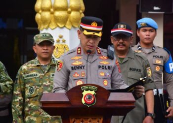 POLRES SUKABUMI GELAR APEL KEBANGSAAN BERSAMA TIGA PILAR ” JAGA RAWAT JAWA BARAT UNTUK INDONESIA