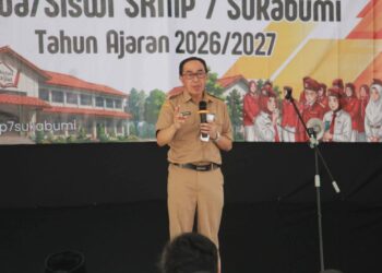 Sambut Siswa SRMP 7, Sekda Sukabumi Tekankan Disiplin dan Kemandirian