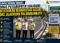 Tuntas Sesuai Target, Dinas PU Sukabumi Rampungkan Rehabilitasi Jalan Drs. Djaenudin Palabuhanratu