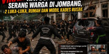 Mencekam! Ratusan Pesilat Serang Warga di Jombang, 2 Luka-Luka, Rumah dan Mobil Kades Rusak