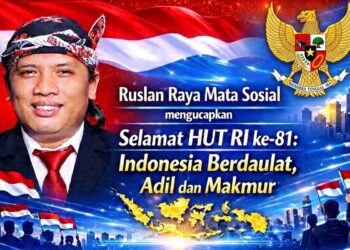 Pendiri Komunitas Mata Sosial, Ruslan Raya: HUT RI ke‑81 Momentum Syukur dan Dukungan Program Nasional