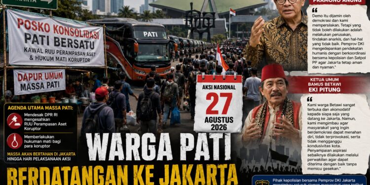 Warga Pati Mulai Penuhi Jakarta Jelang Aksi 27 Agustus, Gubernur Pramono: Jangan Anarkis