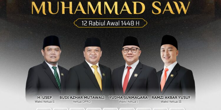 Sambut Maulid Nabi Muhammad SAW 1448 H, Pimpinan dan Anggota DPRD Kabupaten Sukabumi Ajak Warga Teladani Akhlak Rasulullah