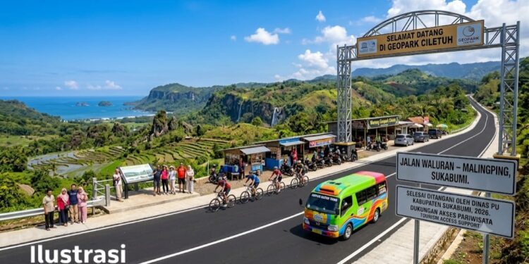 Dongkrak Akses Pariwisata Geopark Ciletuh, Dinas PU Sukabumi Rampungkan Pengaspalan Jalan Waluran–Malingping