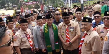 BUPATI HADIRI APEL KEBANGSAAN KEMAH NASIONAL PRAMUKA PUI, KAPOLRI AJAK RAWAT PERSATUAN DAN KESATUAN