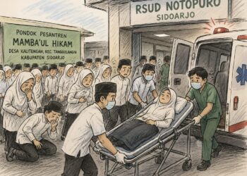 Diduga Keracunan Program MBG Ratusan Santri di Sidoarjo Dilarikan ke Rumah Sakit