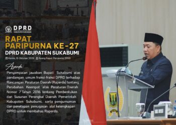 DPRD Kabupaten Sukabumi Gelar Paripurna ke-27, Bahas Jawaban Bupati Soal Raperda SOTK