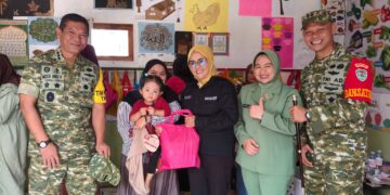 Senyum Ceria PAUD Mawar X Sambut Tim Wasev TMMD ke-130